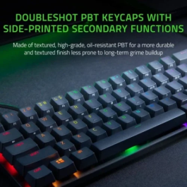 Razer Teclado Huntsman Mini Purple Switch (Español) RZ03-03392900-R311 - Teclado Mecánico Compacto 60% con Switches Ópticos Razer, Retroiluminación RGB, Diseño Portátil para Gaming