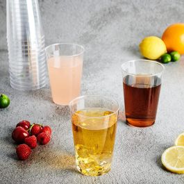 Set de 4 vasos de plástico transparente 380 ml - Algon (24 Unidades) Set de 4 vasos de plástico transparente 380 ml - Algon (24 Unidades)