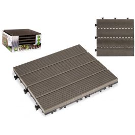 Baldosa Composite Negro Ibergarden 30x2.6x30 cm WPC Madera PE (6 Unidades) Precio: 35.99907784. SKU: S3609921