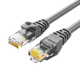 Hikvision Cable Red CAT6 U/UTP 24AWG CU 0.5m Gris - Cobre, Plug Oro, Alto Rendimiento Fluke para 1000BASE-T Gigabit Ethernet