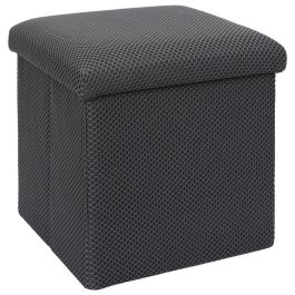 Caja-Puf Plegable Atom Gris Home Deco Factory Caja-Puf Plegable Atom Gris Home Deco Factory