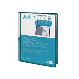 Carpeta Liderpapel Personaliza 40 Fundas Canguro Polipropileno Din A4 Verde Translucido Portada Y Lomo