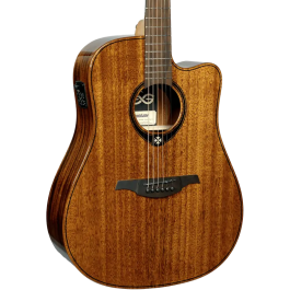 LAG Guitarra Acústica Dreadnought Cutaway A/E Tramontane 98 - Tapa de Caoba Maciza con Electrónica Stage LAG Precio: 531.687552. SKU: B189AZH788