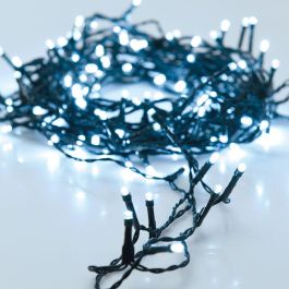 Guirnalda Tipo Espino Multifunción 400 LEDs Luz Fría Exterior IP44 Cable Verde 8 Modos Temporizador 11m