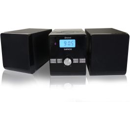 Lenco MC-030 Microcadena de Música Doméstica con Bluetooth, Reproductor CD, USB y Radio FM Negro 10W