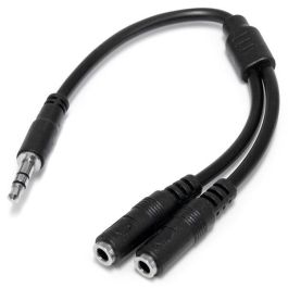 StarTech.com Divisor de Audio Jack 3.5mm Macho a 2 Hembras Estéreo, Adaptador de Auriculares 20 cm, Conectores Niquelados