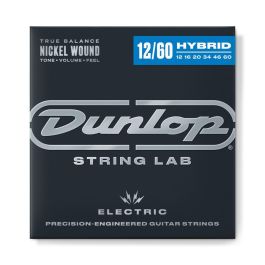 Dunlop 12-60 Juego de Cuerdas Eléctricas de Níquel para Guitarra – Agudos Nítidos y Graves con Alta Respuesta Dinámica