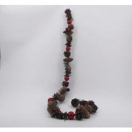 DKD Home Decor Guirnalda de Navidad Tradicional 150 cm, colores Verde y Rojo, con Detalles de Piñas, Ideal para Decoración Festiva, Pack de 2 Precio: 18.0411. SKU: B16YDG66Q5