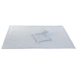 Peluche Manta Baby DKD Home Decor Azul Rosa 100 x 10 x 75 cm Set de 2 (3 Unidades)