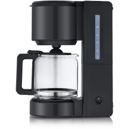 WMF 0412150071 Cafetera de Filtro Stelio, Jarra de Vidrio 1.25L para Café Molido, 10 Tazas, 1000W, Negro