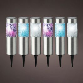 Lumineo Baliza Solar Modelo Gaudi 22 x 6 cm, 1 LED, Colores Surtidos, Set 6 Unidades