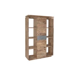 DKD Home Decor Estantería de Almacenamiento Sheesham Natural Gris con 1 Cajón, 2 Puertas y 8 Estantes, Mueble Auxiliar 120x40x185 cm Precio: 907.5. SKU: S3034430