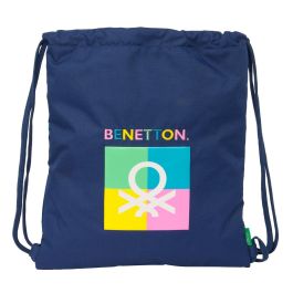 Bolsa Mochila con Cuerdas Benetton Cool Azul marino 35 x 40 x 1 cm