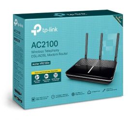 TP-Link Archer VR2100v Módem Router VDSL Super VDSL2 Wi-Fi Doble Banda AC2100 2.1Gbps Teléfono DECT VoIP USB 3.0 Gigabit LAN WAN