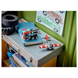 LEGO Creator Camión Plataforma con Helicóptero 31146 Juego de Construcción con 270 Piezas para Niños a partir de 7 años