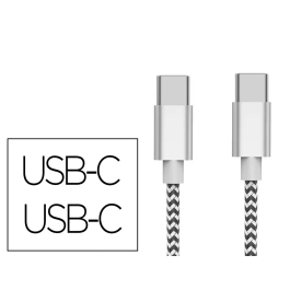 Q-connect Cable USB-C a USB-C Nailon Trenzado 1m Blanco Precio: 3.1218. SKU: B1E4B9EMBS