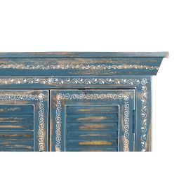 Giner y Colomer Aparador Artesanal de 6 Puertas en Madera de Mango - Color Azul