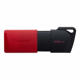 Kingston DataTraveler Exodia M Pendrive USB 3.2 Gen 1 128GB Negro/Rojo, con Tapa Deslizante y Anilla para Llavero
