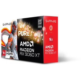 Sapphire RX 9060 XT Radeon Pure OC GDDR6 16GB 128-bit Tarjeta Gráfica Blanca PCIe 5.0