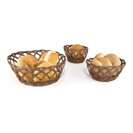 Inde Cesta para Pan Oval de PP Rattan 18 cm x 13 cm x 8.2 cm