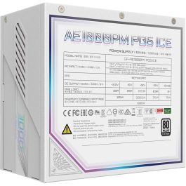 GIGABYTE P1000W ICE Fuente de Alimentación PC 1000W 80 PLUS Platinum ATX 3.0 PCIe 5.0 Modular con Ventilador 120mm Blanca