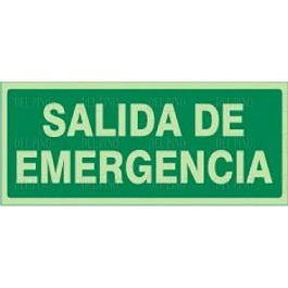DUVER 1020 Señal de Seguridad y Evacuación: Salida de Emergencia Fotoluminiscente de Plástico 297x148 mm con Texto Precio: 9.78999989. SKU: B1394QDPFQ