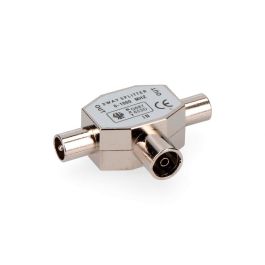 Edm Derivador 1 base + 2 clavijas metálico extra retractilado acero inoxidable