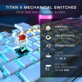 Turtle Beach TBK-1002-12-FR Teclado mecánico para juegos de PC Vulcan II Blanco
