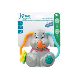 Elefante Musical Interactivo Bebé con Sonidos, Luces y Melodías - Juguete Mordedor para Desarrollo Sensorial +3 Meses
