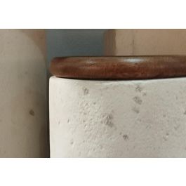 DKD Home Decor Jarrón Urban Crudo Marrón 16x30x16 cm - Decoración de Terracota y Mango para el Hogar