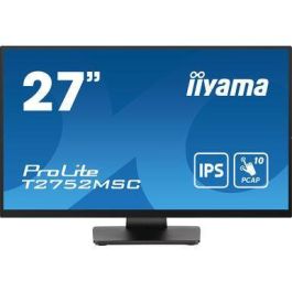 Monitor Iiyama 27" Bonded Pcap 10P Touch, 1920X1080, Ips-Panel, Flat Bezel Free Glass Front, Hdmi, Displayport, 360Cd/M² (With Touch), Usb Hub 2X 3.2, Speakers (T2752MSC-B1)