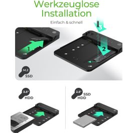 ICY BOX IB-2915MSCL-C31 Docking Station 2.5 & M.2 NVMe SATA USB 3.2 Gen 2 Type-C Negro