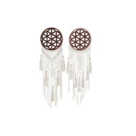 Decoracion Colgante Boho DKD Home Decor Blanco Marron 1 x 93 x 25 cm (2 Unidades) Precio: 56.50000015. SKU: S3029303