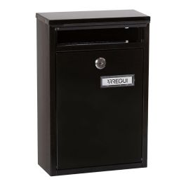 Arregui Zagúan Buzón Individual Exterior, Acero Negro, 22 x 8 x 32 cm