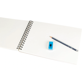 Liderpapel Bloc Dibujo Esbozos Espiral DIN A4 210x297mm 100 Hojas 90gr/m2 Liso Sin Recuadro