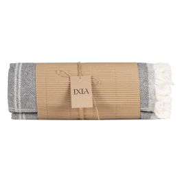 Colcha Cuadros Antracita Algodón 200 X 260 cm