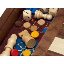 Juegos de madera plus en caja con accesorios set 5 juegos 29x29 cms. Juegos de madera plus en caja con accesorios set 5 juegos 29x29 cms.