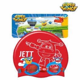 Gorro y Gafas de Natación Super Wings Infantil (12 Unidades)