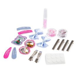 MATTEL Set Accesorios Pelo Barbie - 10 Clips, Lazos, Perlas, Gemas y Pegamento para Niñas 3+ Años