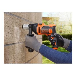 Black+Decker Taladro Percutor BEH850K-QS 850W con Cable de 3m y Portabrocas de 13mm, Ideal para Mampostería