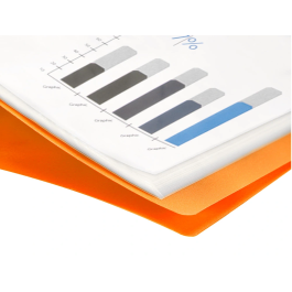 Liderpapel Carpeta Escaparate 47481 10 Fundas Polipropileno Traslúcida Din A4 Naranja Frosty