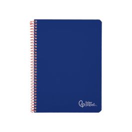 Liderpapel Witty Cuaderno Espiral DIN A4 Tapa Dura 80 Hojas 90g Rayado Horizontal con Margen Izquierdo Azul Oscuro Mate Antiroce Liderpapel Witty Cuaderno Espiral DIN A4 Tapa Dura 80 Hojas 90g Rayado Horizontal con Margen Izquierdo Azul Oscuro Mate Antiroce