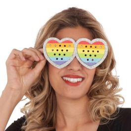 My Other Me Gafas Gay Arco Iris Talla Única para Adulto, Diseño Multicolor con Montura y Lentes de PVC