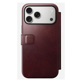 Nomad iPhone 17 Pro Max Folio de Cuero Moderno Chromexcel Borgoña