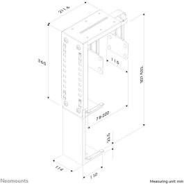 Neomounts CPU-D100SILVER Soporte de CPU universal para escritorio - Plata, capacidad máxima 30 kg, de acero