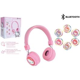 HELLO KITTY Auriculares Bluetooth Ajustables con Micrófono JEM1711542272249 - Cable USB y Audio - A partir de 3 Años