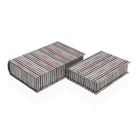 Versa Set de 2 Libros Ligne, 5.5x15x22 cm, Lienzo y Madera MDF (2 Unidades) Versa Set de 2 Libros Ligne, 5.5x15x22 cm, Lienzo y Madera MDF (2 Unidades)