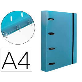 Liderpapel Carpeta con Recambio A4 Cuadro 5mm 100 Hojas 80g Polipropileno 4 Anillas 40mm Celeste Opaco Precio: 6.50000021. SKU: B1AZ2GPR2Q