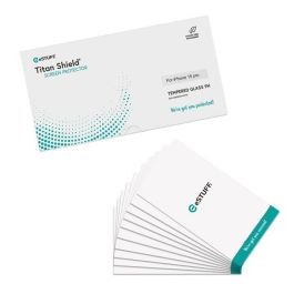 eSTUFF Titan Shield Protector de Pantalla Completo INFINITE para iPhone 15 Pro - 10 Unidades de Vidrio Templado 9H Anti Rotura