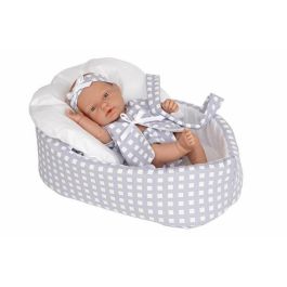 Muñeca elegance 26 cm pillines azul c/capazo c/bolsa Precio: 27.5033. SKU: B17ZEMTEXX